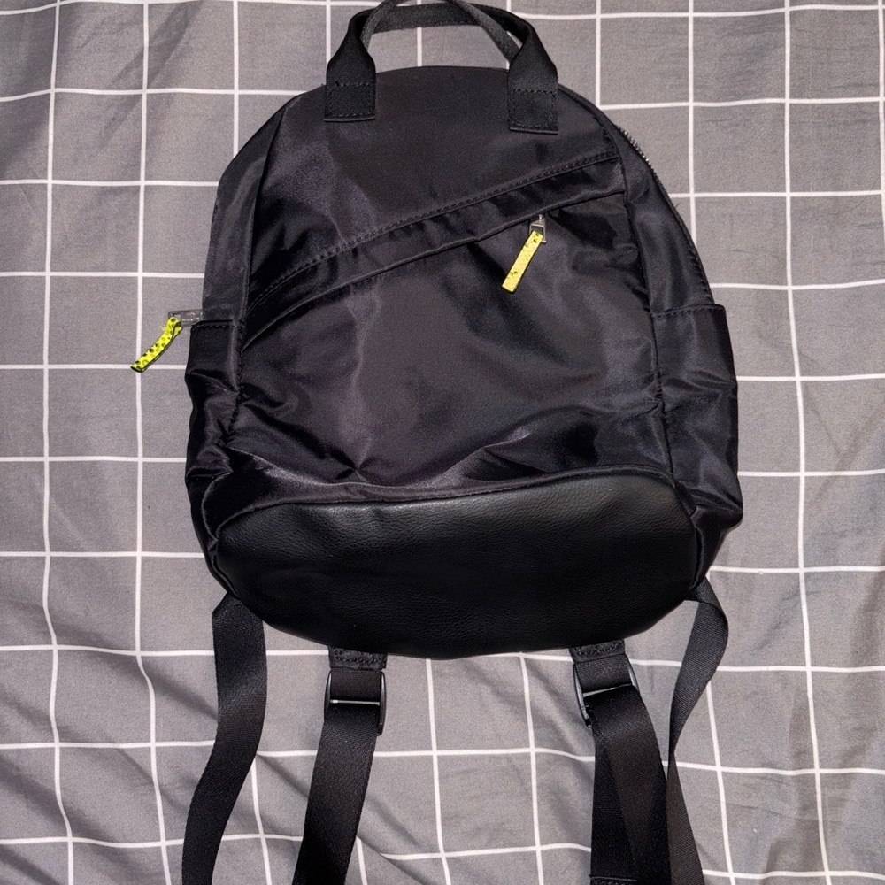 Black Backpack with Yellow Accents